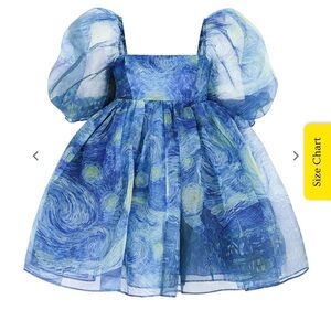 Selkie Starry Night Silk Puff Dress medium